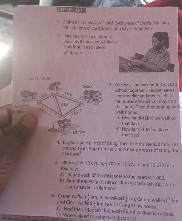 EXERCISE13 13 1 Sipho has 14 pieces of cord | StudyX