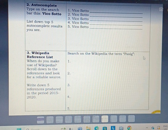 2 Autocomplete Type on the search bar this