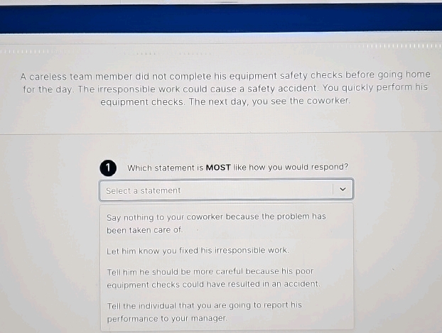 A careless team member did not complete his | StudyX
