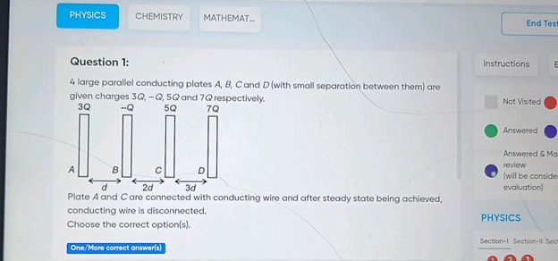 PHYSICS CHEMISTRY MATHEMAT End Tes Question | StudyX