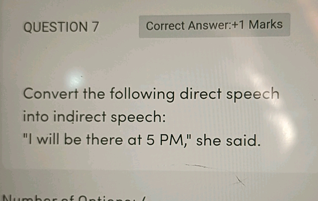 QUESTION 7 Correct Answer+1 Marks Convert | StudyX