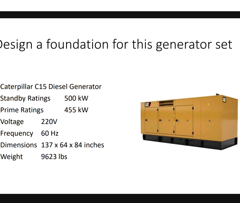 esign a foundation for this generator set