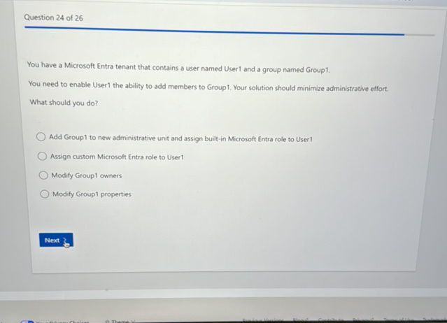 Question 24 of 26 You have a Microsoft | StudyX
