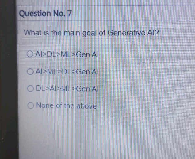 Question No 7 What is the main goal of | StudyX