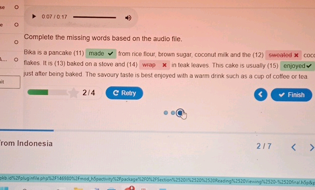 00710 17 Complete the missing words based | StudyX