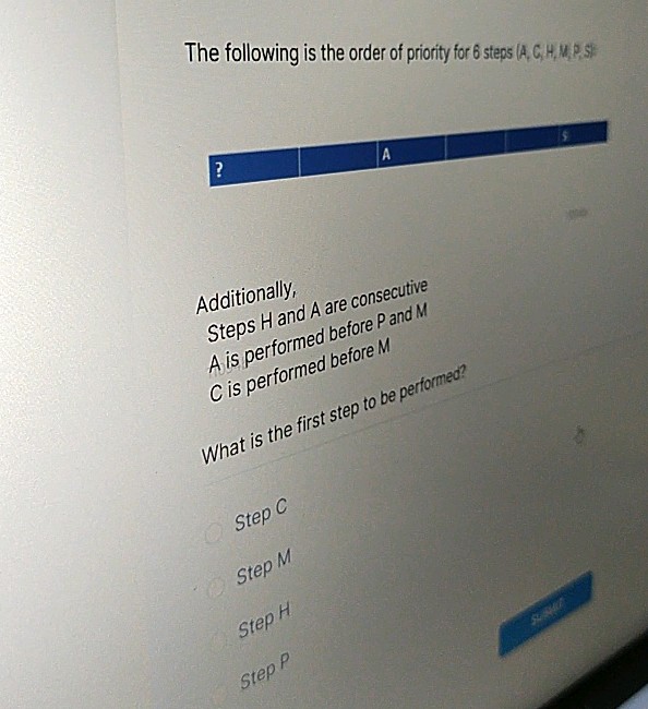 The following is the order of priority for | StudyX