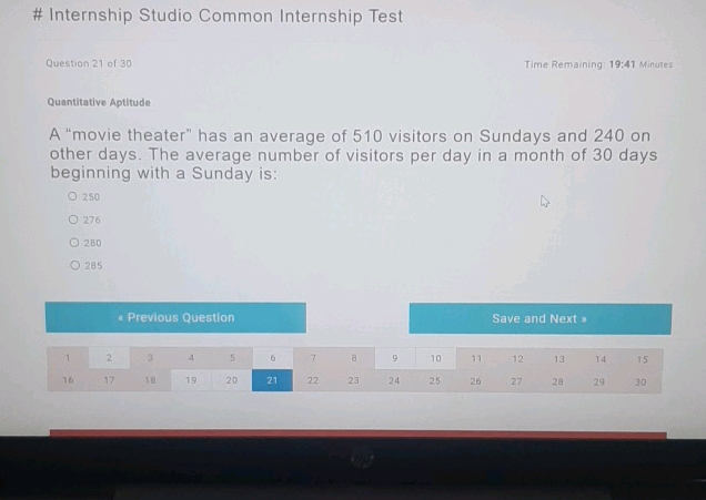 Internship Studio Common Internship Test | StudyX