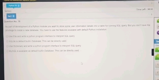 Py-ren 52 Sections Time Left 3800 SEC1 | StudyX