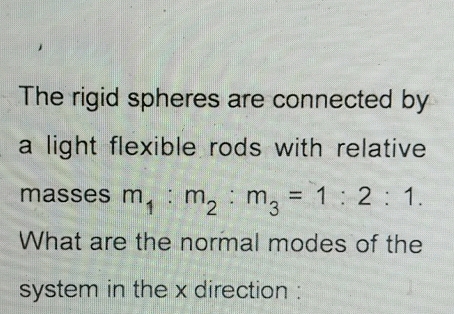 Two Dimensional Rigid Spheres The rigid spheres are connected by a light