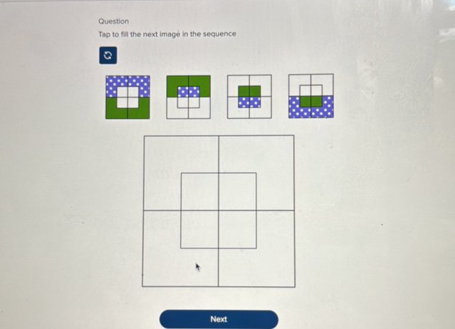 Question Tap to fill the next image in the | StudyX