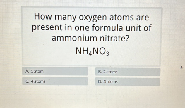 How Many O How many oxygen atoms are present in one | StudyX
