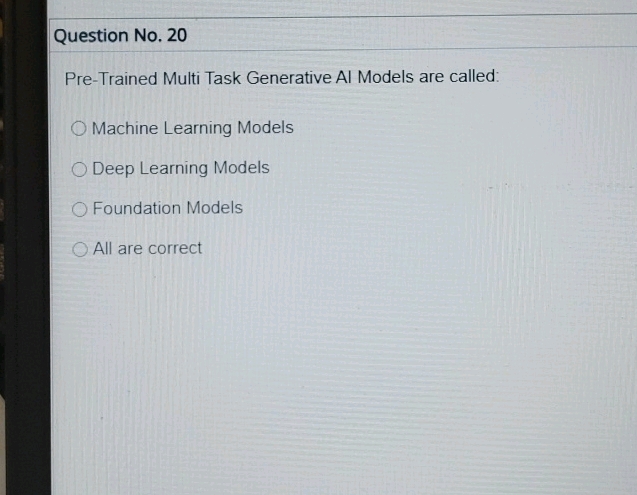 Question No 20 Pre-Trained Multi Task | StudyX