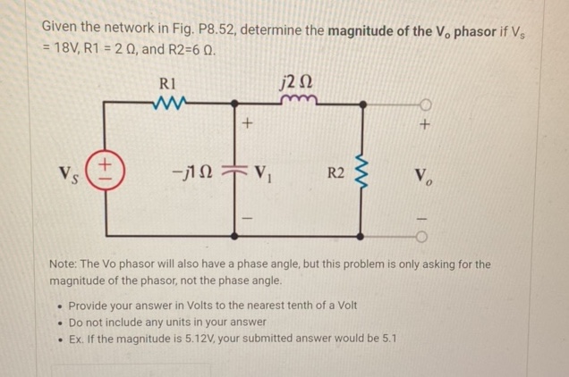 Given the network in Fig P852 determine the
