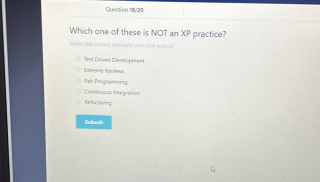 Question 18/20 Which one of these is NOT an | StudyX