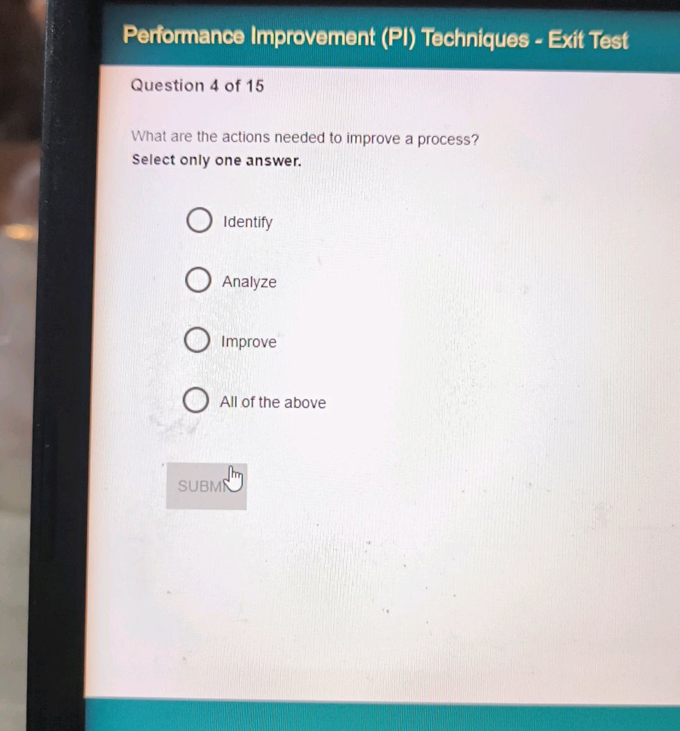 Pi Performance Improvement Performance Improvement (PI) Techniques