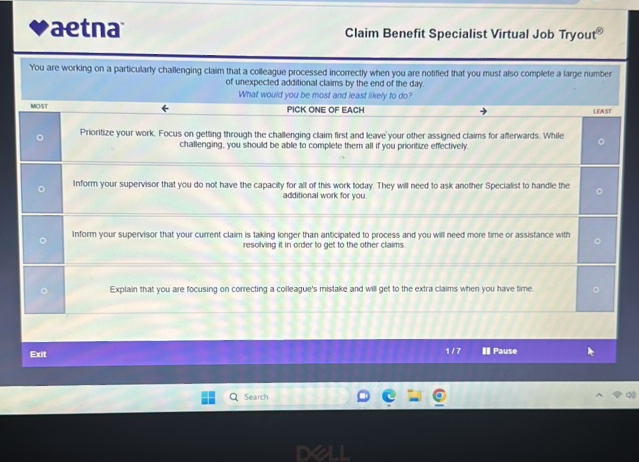 aetna Claim Benefit Specialist Virtual Job