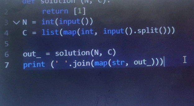 return 1 VN = int(input()) C = | StudyX