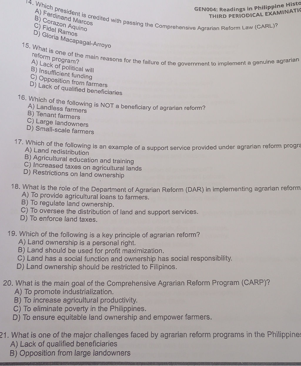 Refor Programs Which president is credited with passing the
