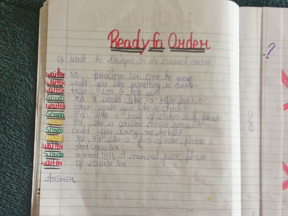 Write the dialogue in the correct order. | StudyX