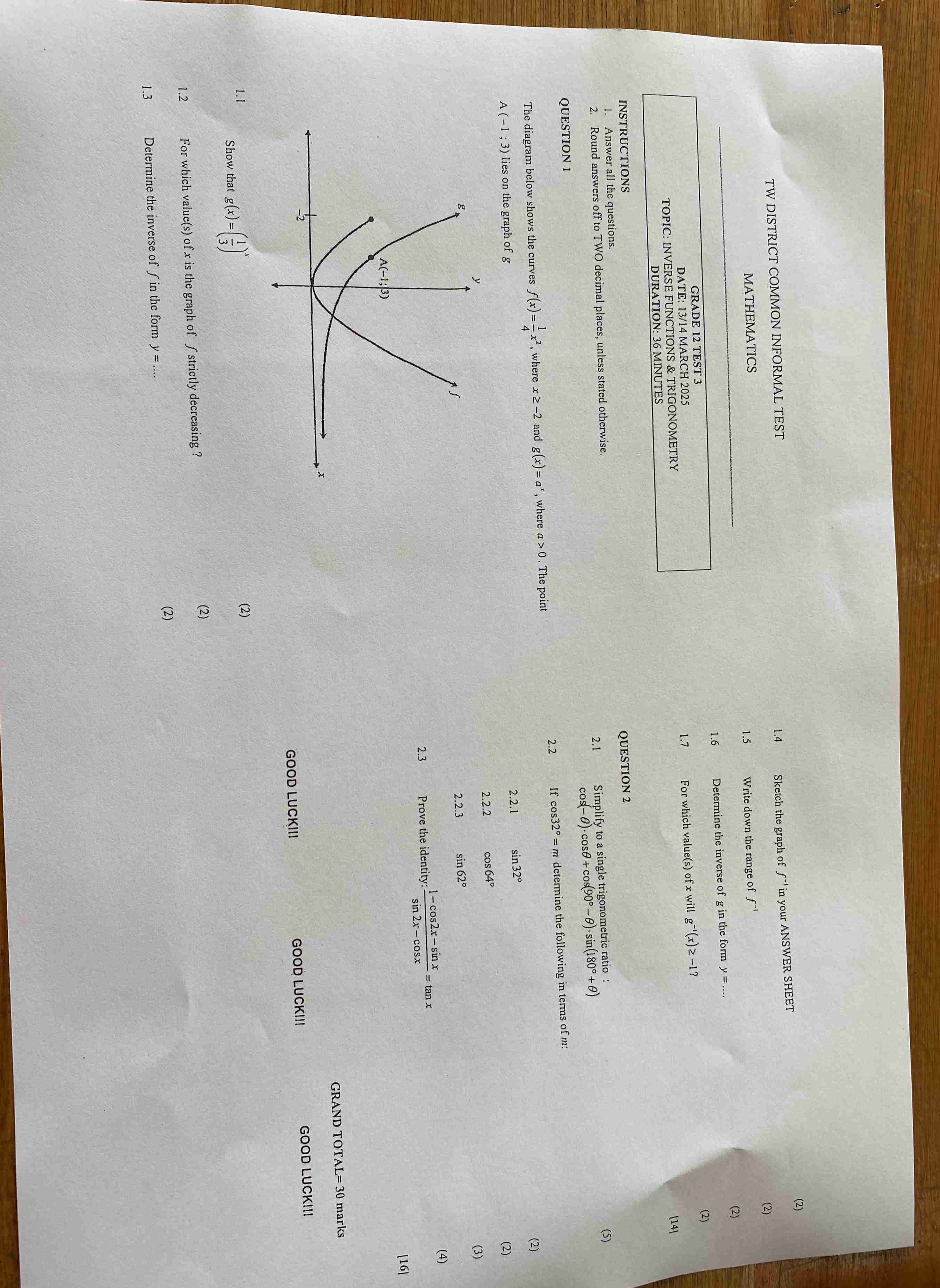 QUESTION 1 The diagram below shows the | StudyX