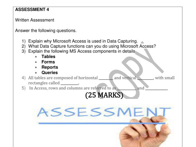 1) Explain why Microsoft Access is used in | StudyX