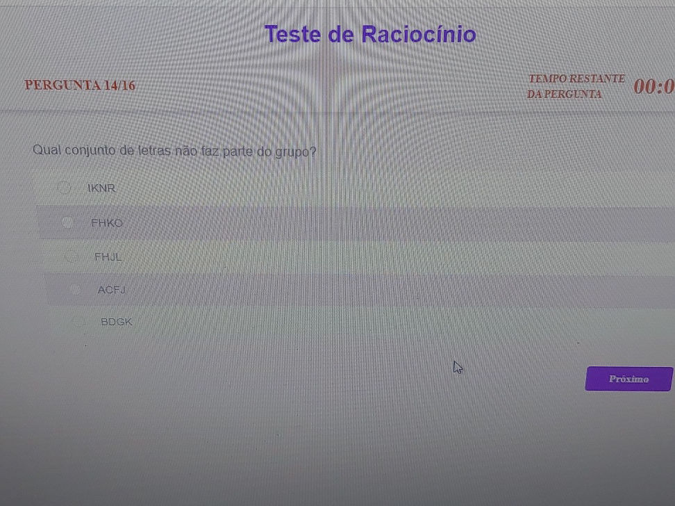 Qual conjunto de letras não faz parte do | StudyX