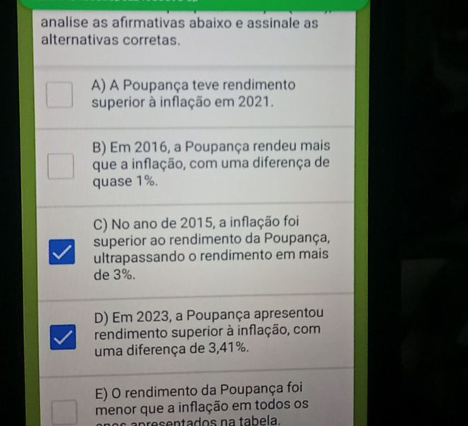analise as afirmativas abaixo e assinale as