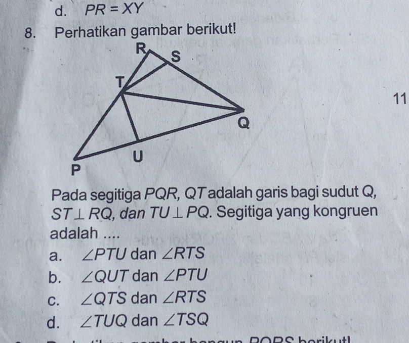 Perhatikan gambar berikut! ``` R / \ S | StudyX