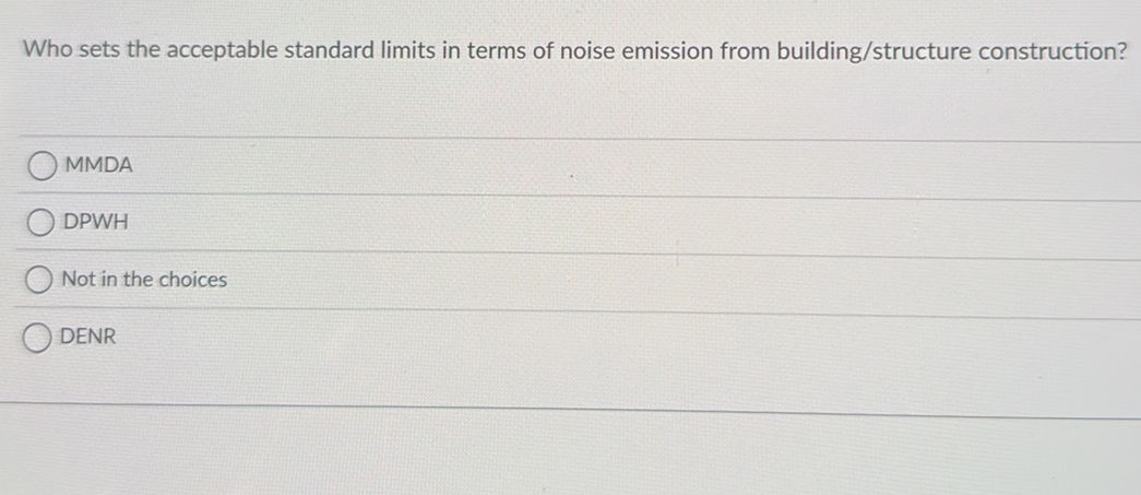 Who sets the acceptable standard limits in | StudyX