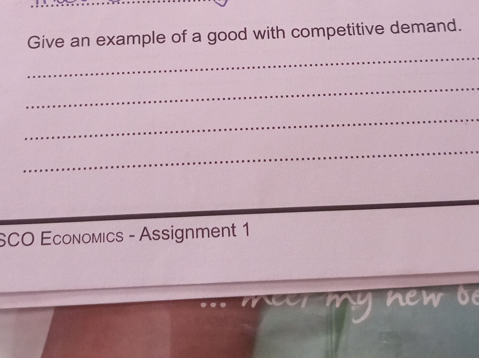 Give an example of a good with competitive | StudyX