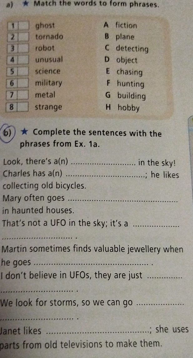 a) Match the words to form phrases. 1. | StudyX