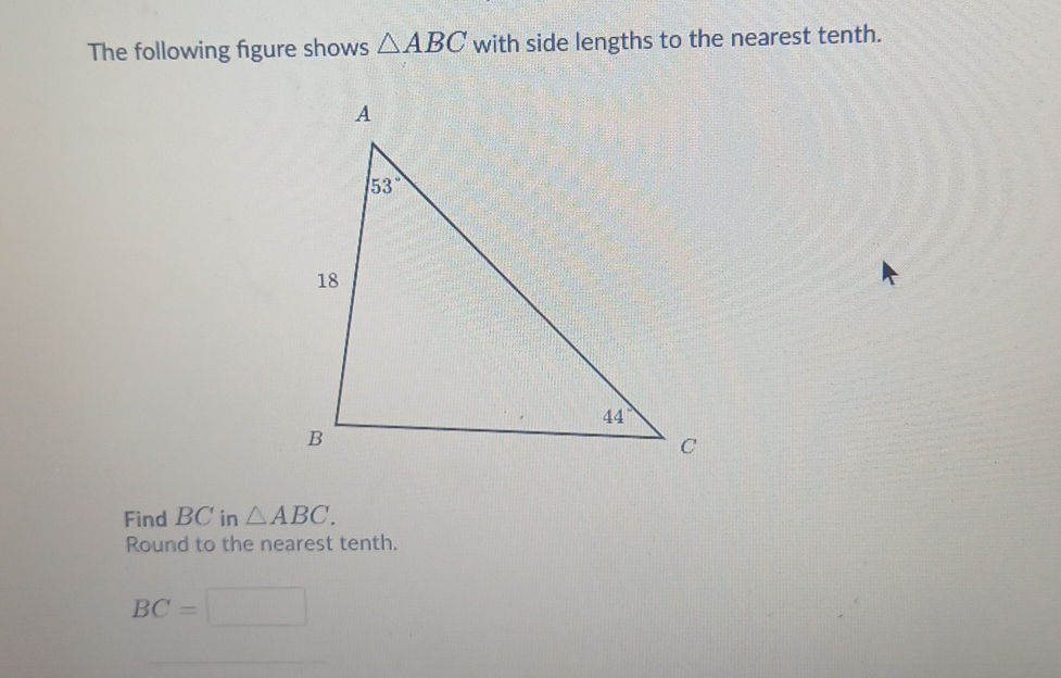 the following figure shows these 2 solution in more... The following figure shows $ ABC$ with side | StudyX