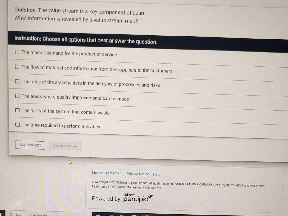 Strema Questions Question: The value stream is a key | StudyX