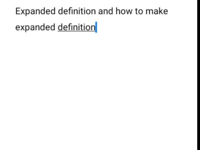 Expanded definition and how to make expanded | StudyX