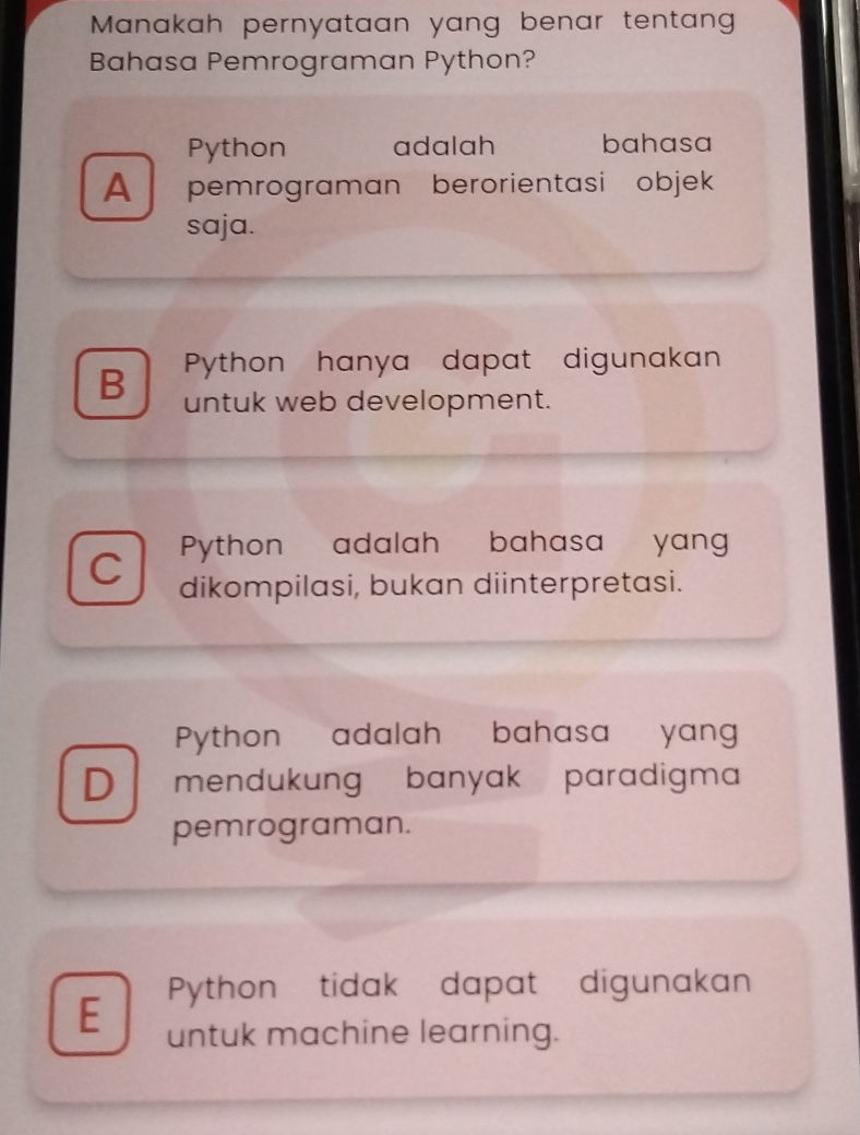 Manakah pernyataan yang benar tentang Bahasa | StudyX