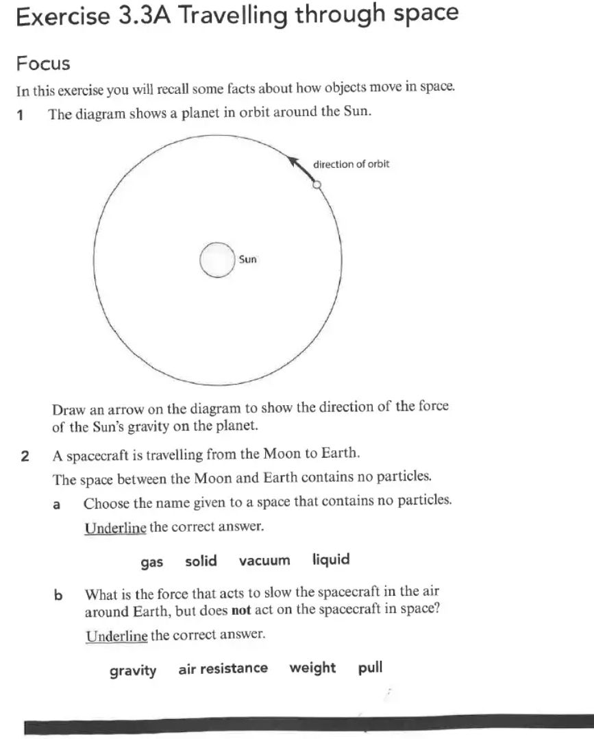 1 The diagram shows a planet in orbit around | StudyX