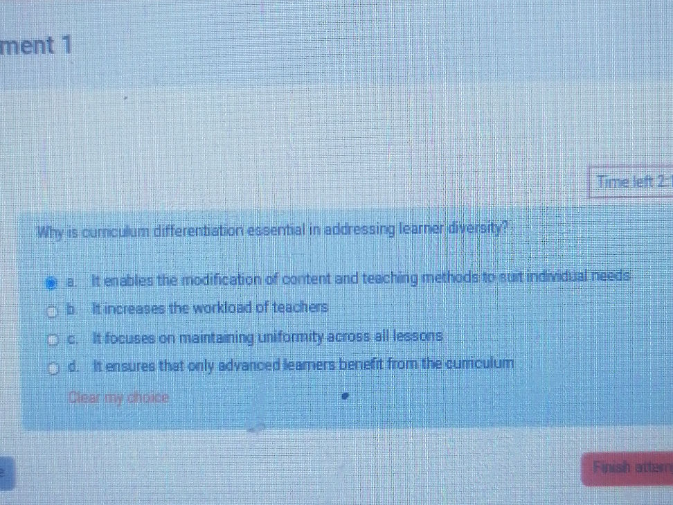Why Try Curriculum.pdf Why is curriculum differentiation essential | StudyX
