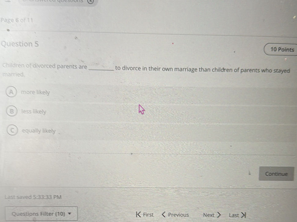 Parents Divroce Children of divorced parents are ______ to | StudyX