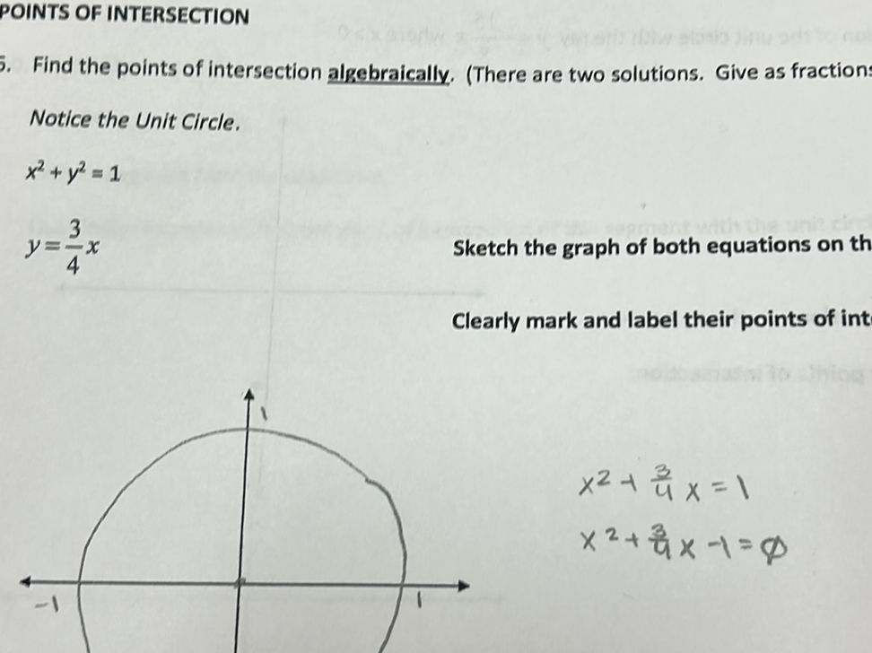 5. Find the points of intersection | StudyX