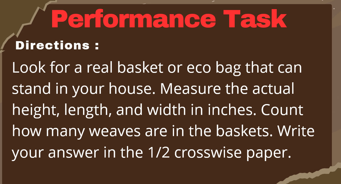 Performance Task Directions : Look for a | StudyX