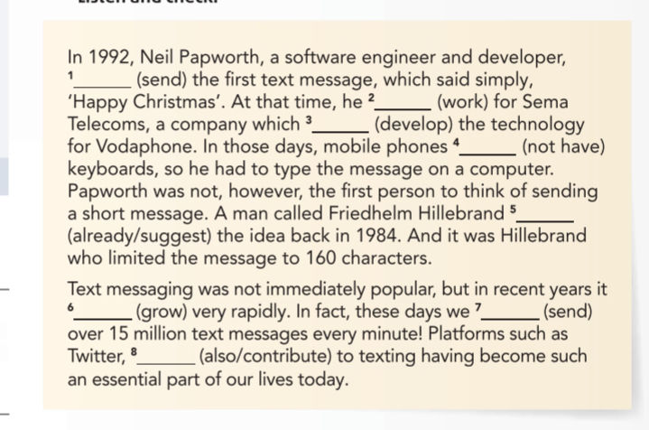 In 1992, Neil Papworth, a software engineer | StudyX