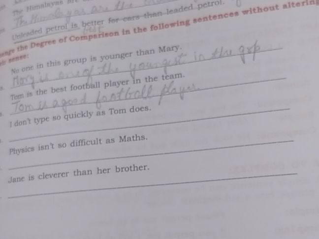 CHANGE THE DEGREE OF COMPARISON SENTENCES visual data 8