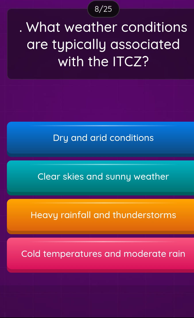 What weather conditions are typically | StudyX