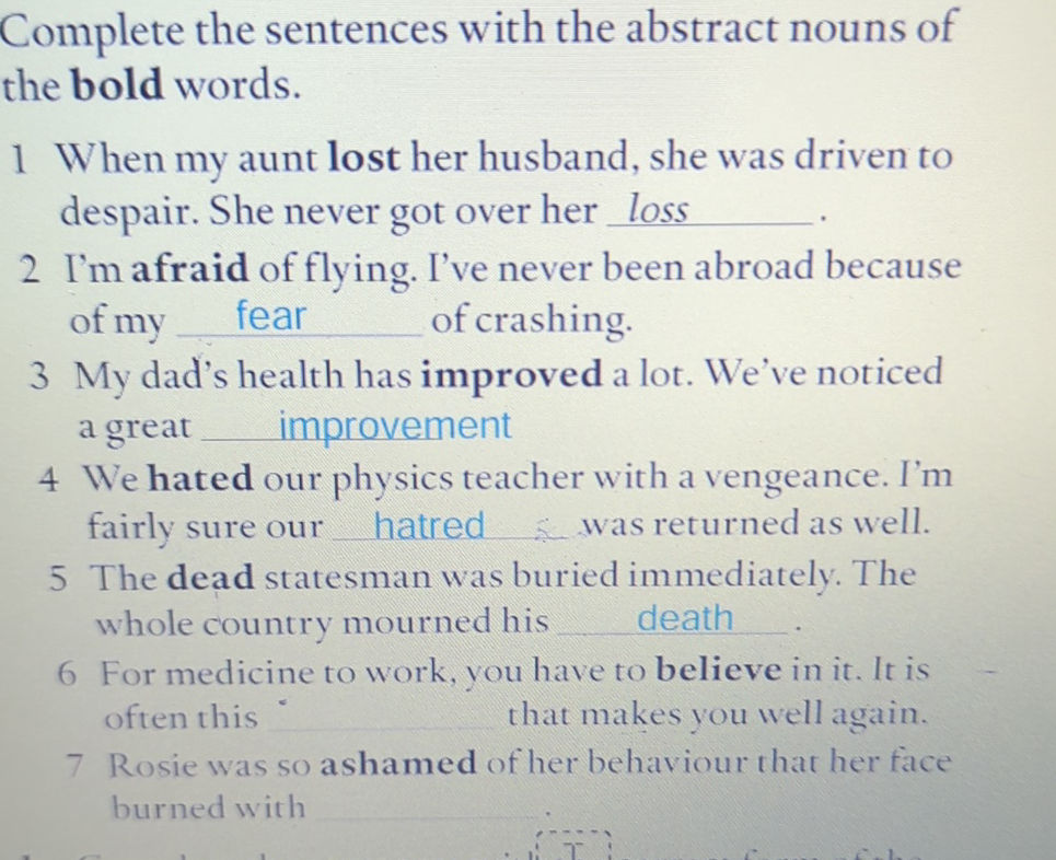 Complete the sentences with the abstract | StudyX