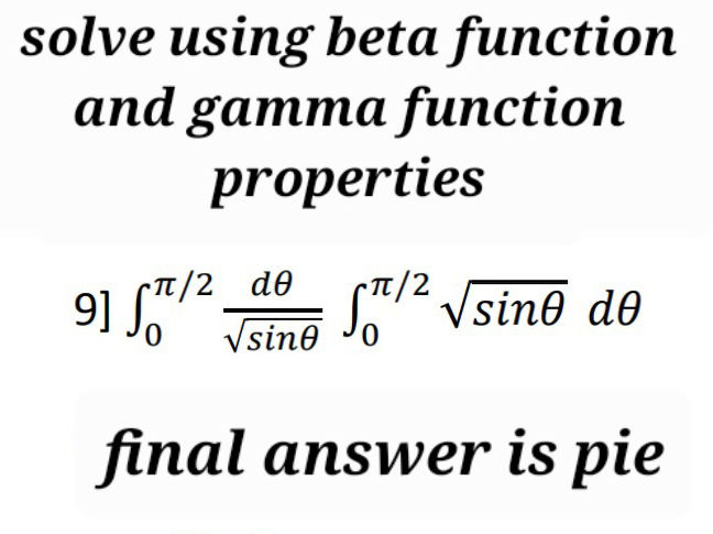 solve using beta function and gamma function | StudyX
