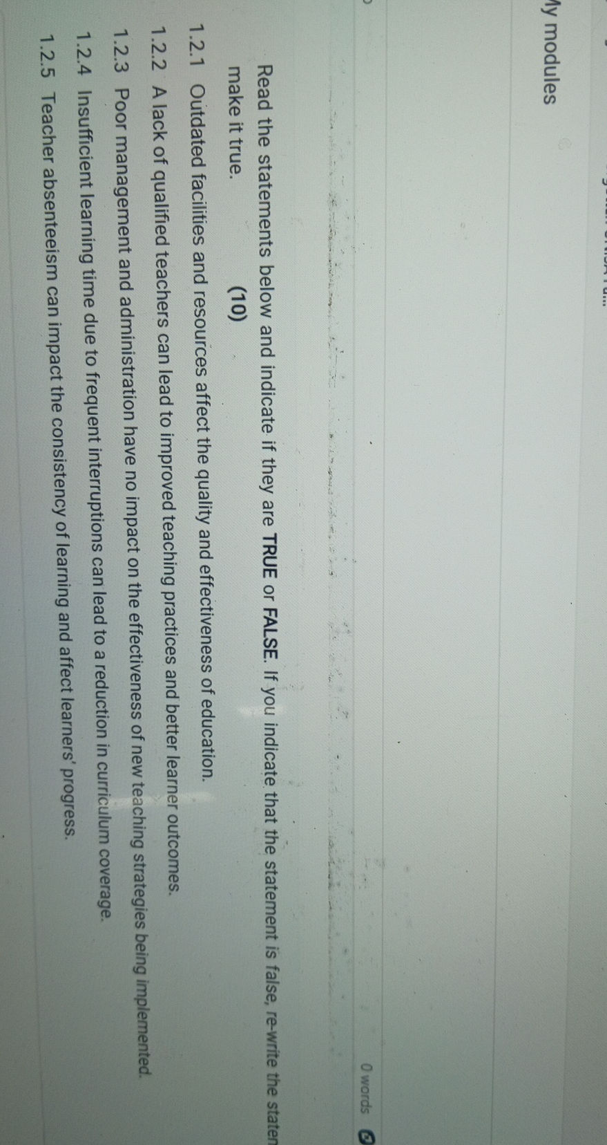 Read the statements below and indicate if | StudyX