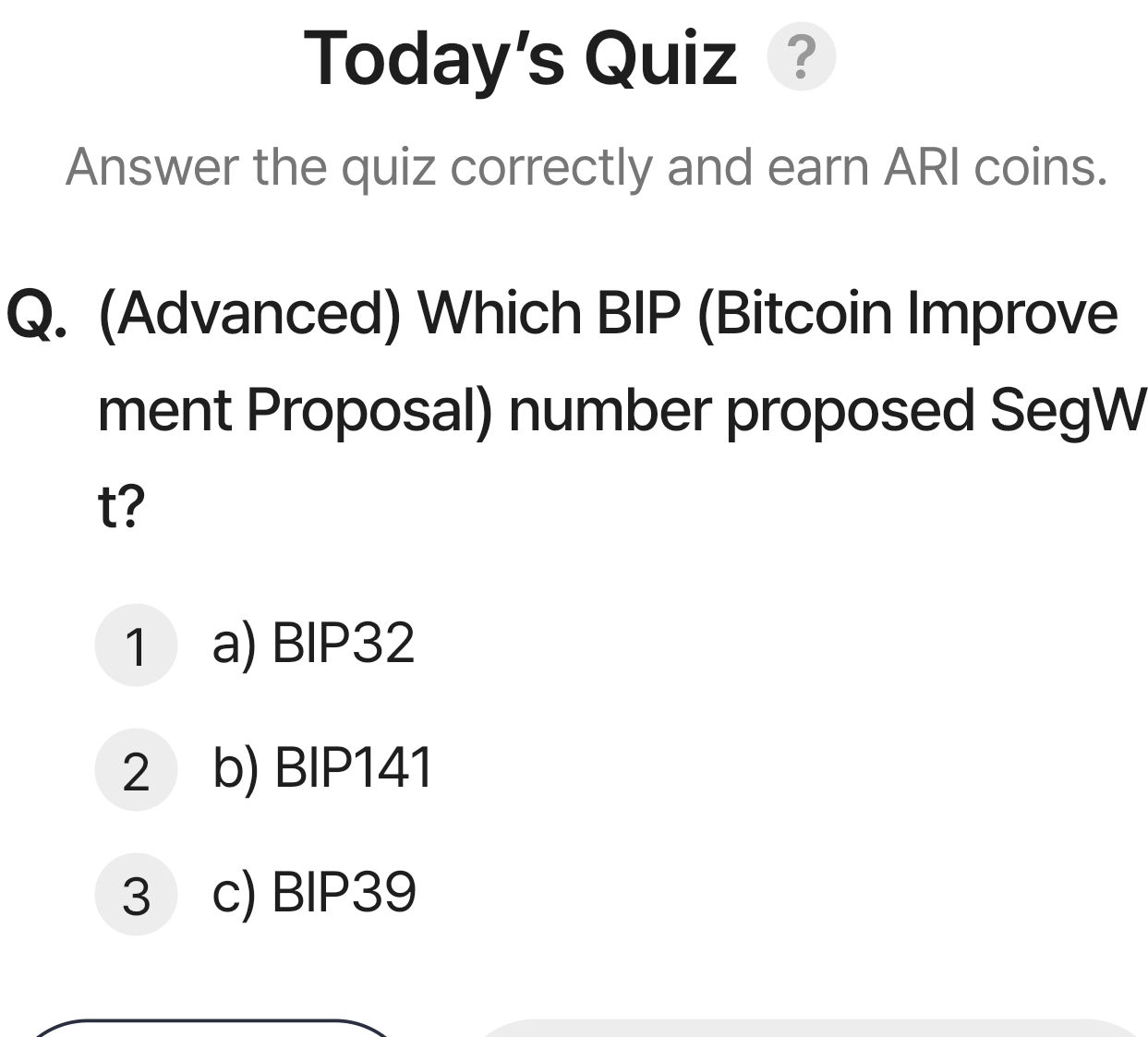 Q. (Advanced) Which BIP (Bitcoin Improvement | StudyX