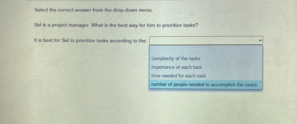 Select the correct answer from the drop-down | StudyX