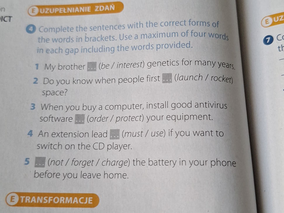 4 Complete the sentences with the correct | StudyX
