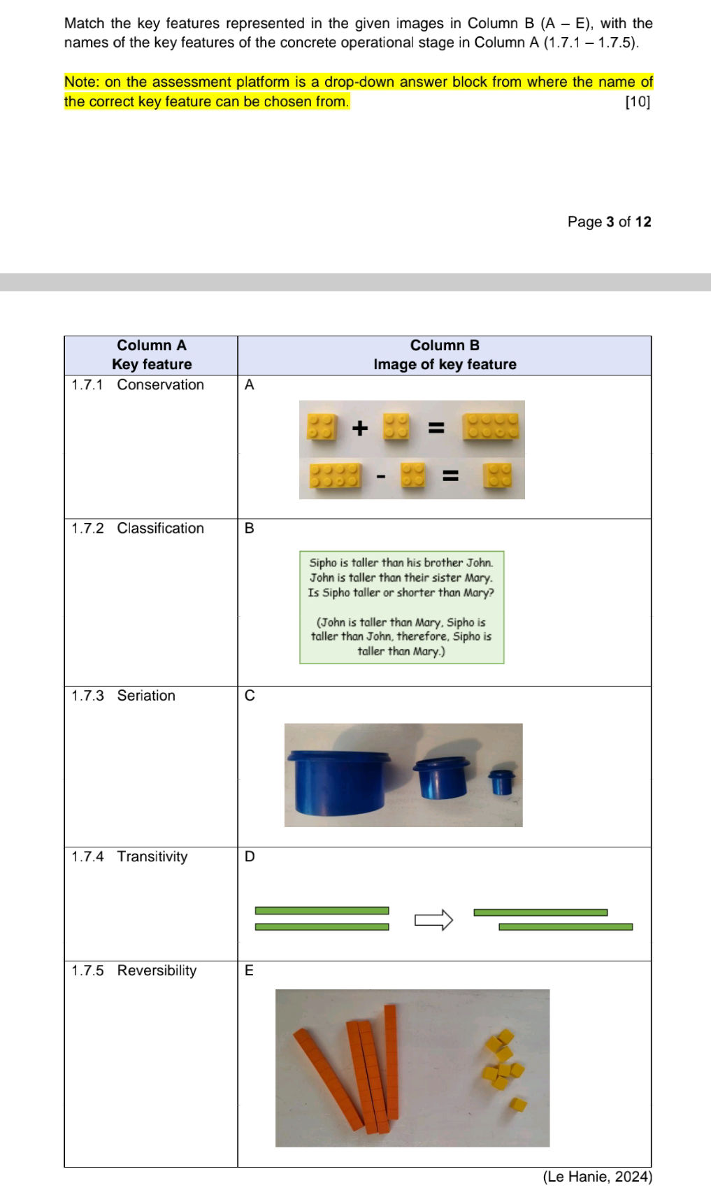 Match the key features represented in the | StudyX